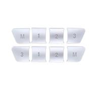 Autoadesivo Pulsante Compatibile Con Benz C W204 2007 2008 2009 2010 2011 2012 2013 2014 Auto Per Pulsanti Di Regolazione Del Sedile Memoria 1 2 3 M Decorazione Sitckers Accessori(Silver)