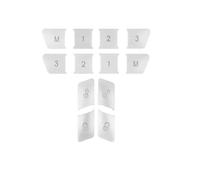 Autoadesivo Pulsante Compatibile Con Benz 2007 2008 2009 2010 2011 2012 Pulsante Memoria Per Sbloccaggio Porte Interruttore Sollevamento Vetri Finestrini Auto Adesivi(Silver)