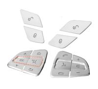 Autoadesivo Pulsante Compatibile Con Classe V 2015 2016 2017 2018 2019 Accessori Per Lo Sblocco Delle Portiere Del Volante Dell'auto Adesivi Per La Copertura Dei Pulsanti(Silver 16 pcs)