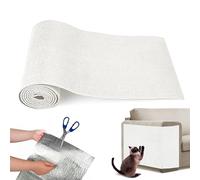 Autoadesivo Tappeto Tiragraffi Tappeto Gatti, Proteggi Divano Gatti Graffi, Tiragraffi Divano, 30 x 200 cm Tiragraffi da Parete, Potete Tagliarlo Come Preferite, Bianco