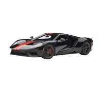 Autoart 2017 Ford GT Shadow Nera con strisce arancioni 1/18 Modello di auto