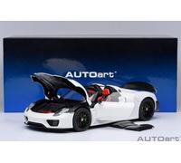 AUTOart 77920 - 1/18 Porsche 918 Spyder Weissach Package, Bianco Con Red Interni
