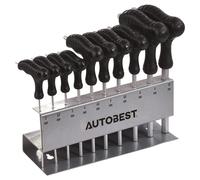 AUTOBEST Set 10 chiavi esagonali a T da 2 a 10mm