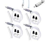 Autobriva Brake Bleeder, Universal One-Way Brake Bleeder Hose Kit with Check Valve, Fluid Replacement Hoses Hydraulic System Bleeding, for Car Motorcyle Clutch (4pc)