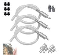 Autobriva Brake Bleeder, Universal One-Way Brake Bleeder Hose Kit with Check Valve for Hydraulic System Bleeding, Car Clutch Fluid Replacement Hose Kit (3set)