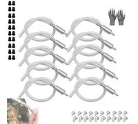 Autobriva Brake Bleeder, Universal One-Way Brake Bleeder Hose Kit with Check Valve for Hydraulic System Bleeding, Car Clutch Fluid Replacement Hose Kit (10set)