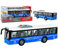 Autobus interattivo a batteria con luci e suoni blu 1:16