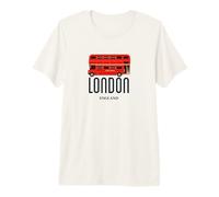Autobus Rosso a Due Piani Londra, Inghilterra, Regalo di Viaggio nel Regno Unito Maglietta Premium