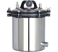 Autoclave a Vapore Portatile 18L/24L - Sterilizzatore in Acciaio Inossidabile con prevenzione di ustioni a Secco e Sistema a Tre valvole per Maggiore Sicurezza di sterilizzazione+