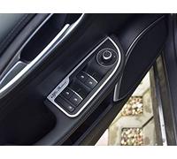 autoCOVR Copertura In Acciaio per Alfa_Romeo GIULIA - 4 Pezzi Pannello di controllo della porta Targa Inox Emblema Metallo Spazzolato Interni Fatto Su Misura Decorazioni Tuning Accessori