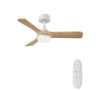 AUTODAY Legno Ventilatore da soffitto con luce 30W motore DC ultra silenzioso diametro 90cm con 3 pale reversibili Telecomando con funzione di memoria 6 velocità dimmerabile ventilatore soffitto