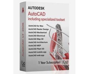 Autodesk AutoCAD - Suite completa - 1 Anno - PC/MAC - Fatturazione Italiana - 2025