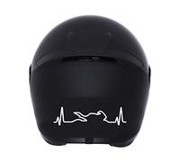 Autodomy Adesivi Casco Moto 2 Pezzi Impermeabili | Adesivi per Casco Moto Cardio | Stickers Resistenti alla Pioggia e al Sole Design Racing 12x3 cm (Bianco)