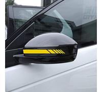 Autodomy Pack 6 Unita Specchietti Retrovisori Adesivi | Adesivi Strisce per Auto Resistente Pioggia e UV | Sportivo Adesivo per Auto Esterni Facile Aplicazione (Giallo)