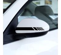 Autodomy Pack 6 Unita Specchietti Retrovisori Adesivi | Adesivi Strisce per Auto Resistente Pioggia e UV | Sportivo Adesivo per Auto Esterni Facile Aplicazione (Nero)