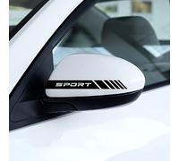 Autodomy Pack 6 Unita Specchietto Retrovisore Auto Adesivi Disegno Sport | Accessori Auto Specchio Adesivo | Adesivi Auto Strisce Resistente Pioggia e UV | Esterni Facile Aplicazione | Colore Nero