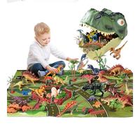 AUTOFigure Giocattoli Di Dinosauro Giurassico 94 Pezzi, Figure Realistiche Di Dinosauro Per Gioco Fantasioso Playset Educativo Con Scatola Di Immagazzinaggio-94 Pcs||Dinosaur Set and Storage Box