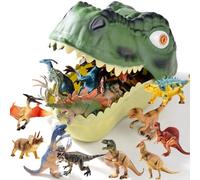 AUTOFigure Giocattoli Dinosauro Giurassico, Set Di Giochi Educativo 52PCS Con Scatola Di Stoccaggio, Immagini Di Dinosauri Reali,Giochi Per Immaginazione-52 Pcs Dinosaur Set||Tyrannosaurus Box