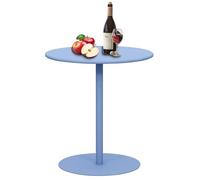 AUTOFigure Tavolo Da Bar Rotondo, Con Palo Staccabile E Base In Metallo, Tavolo Da Pub Alto Per 2, Per Cocktail Da Cucina Per La Casa, Facile Da Assemblare-Blue Frosted||60x72 cm