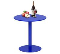 AUTOFigure Tavolo Da Bar Rotondo, Con Palo Staccabile E Base In Metallo, Tavolo Da Pub Alto Per 2, Per Cocktail Da Cucina Per La Casa, Facile Da Assemblare-Klein Blue||40.5x50 cm