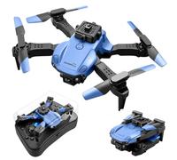 AUTOFigure V26 Fold Drone, Telecomando Aereo Con Telecamera 4K HD, Modalità Sensore Di Gravità, Flips 3D, Controllo App, Traiettoria Flight, RC Quadcopter Droni-Blue Aerial photography||4 PCS Battery
