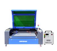 Autofokus 100W 1000x800mm CO2 Incisione laser incisore Cutter + CW30000