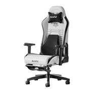 AutoFull C3 Sedia Gaming, Ergonomica Sedia da Gaming con Schienale Regolabile 155°, Supporto Lombare Ergo 3D, Poggiapiedi, Pelle PU - Design in Stile Racing (Grigio)