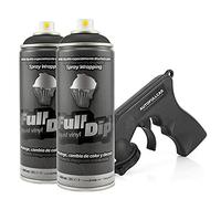 AutoFullCar - Confezione da 2 spray FULL DIP con adattatore spray - 400 ml. Unità - Vinile Liquido (NERO OPA)