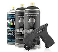 AutoFullCar Confezione da 3 Full Dip 2 Spray Nero + 1 Vernice Spray Lucida Resistente