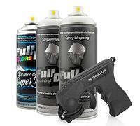 AutoFullCar - Confezione da 3 spray Full Dip Full Dip 2 spray colore a scelta + 1 vernice spray lucida con finitura resistente (bianco).