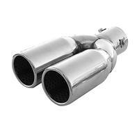 Autohobby 1973 Doppio Universale Terminale Di Scarico Acciaio Inox Fino a 55mm Cromo A B C G H J CC 3 4 5 6 7