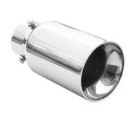 AutoHobby - Terminale di scarico, universale, per sport, tuning, in acciaio inox, rotondo, fino a 46 mm, cromato
