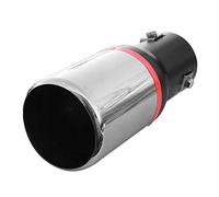 AutoHobby - Terminale di scarico, universale, per sport, tuning, in acciaio inox, rotondo, fino a 53 mm, cromato