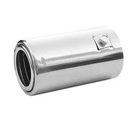 AutoHobby - Terminale di scarico, universale, per sport, tuning, in acciaio inox, rotondo, fino a 56 mm, cromato