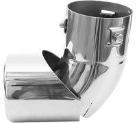 AutoHobby - Terminale di scarico, universale, per sport, tuning, in acciaio inox, rotondo, fino a 56 mm, cromato