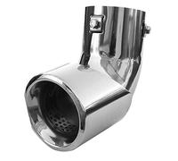 AutoHobby - Terminale di scarico, universale, per sport, tuning, in acciaio inox, rotondo, fino a 56 mm, cromato