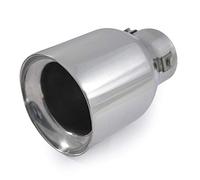 AutoHobby - Terminale di scarico, universale, per sport, tuning, in acciaio inox, rotondo, fino a 56 mm, cromato