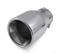 AutoHobby - Terminale di scarico, universale, per sport, tuning, in acciaio inox, rotondo, fino a 58 mm, cromato
