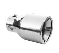 AutoHobby - Terminale di scarico, universale, per sport, tuning, in acciaio inox, rotondo, fino a 58 mm, cromato