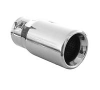 AutoHobby - Terminale di scarico, universale, per sport, tuning, in acciaio inox, rotondo, fino a 59 mm, cromato