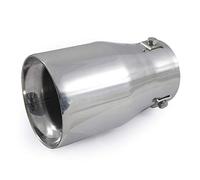 AutoHobby - Terminale di scarico, universale, per sport, tuning, in acciaio inox, rotondo, fino a 63 mm, cromato
