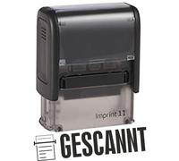 Autoinchiostrante Imprint 2/Testo di stoccaggio - GESCANNT - di Kaufhaus2010 - Timbro per ufficio per etichettare documenti lungo 46 mm