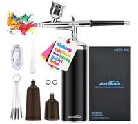 Autolock Aerografo, Airbrush Kit 30PSI con Compressore, Kit Pistola Aerografo Senza Fili