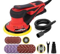Autolock Levigatrice elettrica senza spazzole,con Platorello da 125/150mm,350W levigatrice rotorbitale per legno,6 Velocità fino a 10.000 Giri/min, Per la lavorazione del legno e la Lucidatura