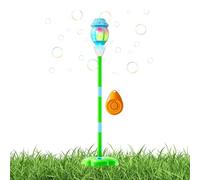 Automated Bubble Blower, Streetlamp Toy Machine System, with Continuous Foam Flow, LED Musical Housing, Festive Glow Party Design for Kids Outdoor Backyard Use