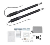Automatic Arm Dual Swing Gate Opener Kit, Heavy Duty Electric Gate Opener with Remote Controls, Max Single Leaf Weight 150KG, Electric/Manual Modes, for Iron Doors, Aluminum Doors