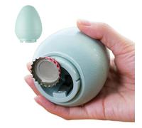 Automatic Bottle Opener - Egg Shaped Push Down, Magnetic Lid Catcher