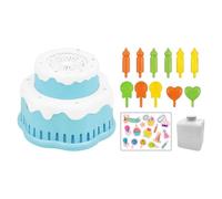 Automatic Bubble Blower - Cake Shape Electric Toy | ABS Music & Light Bubble Machine, Portable Flashing Bubbles Maker With 70ml Solution For Kids Birthday Party Outdoor Wedding Backyard Beach