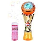 Automatic Bubble Machine, Interactive Outdoor Toy, 12x8 Inches Blower with LED Lights, Handheld ABS Gadget, Fun Style Maker with Colorful Design, Kids Play Machine for Parks and Backyards