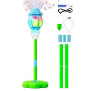 Automatic Bubble Machine Maker for Kids, Height Adjustable Standing Outdoor Bubble Machine Torch Garden Lamp with Music for Gathering Party